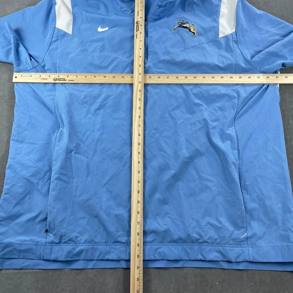 Lions Nike Mens 3XL Blue Quarter Zip Windbreaker Pullover Logo